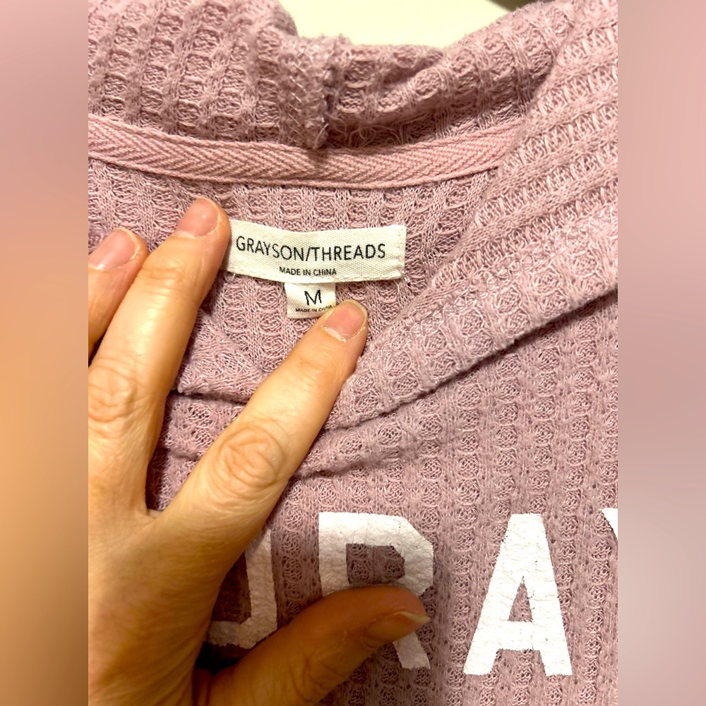 Grayson/Threads “Hooray for Rosé” pullover hoodie (Size Medium) - Picture 4 of 5